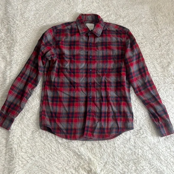 American Eagle Mens Shirt - AE Plaid Shirt - Super Soft - small |A10 - Picture 2 of 5